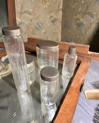 Set contenitori in vetro vintage