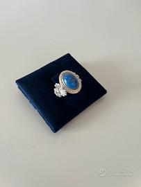 Anello in argento con pietra lapislazzulo