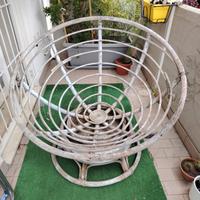 Sedia tonda in vimini