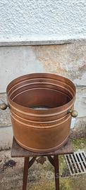 Antica vecchia alzata porta vaso antiquariato