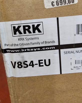 Coppia casse monitor KRK V8 S4 nuove