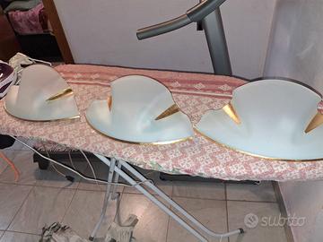3 applique A forma di conchiglia attacco E 27