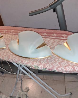 3 applique A forma di conchiglia attacco E 27