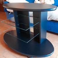 Mobile porta TV nero con ruote