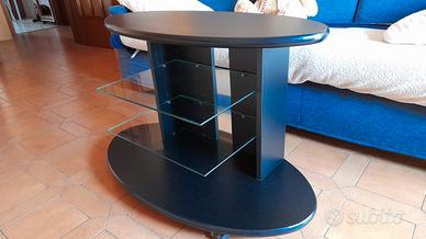 Mobile porta TV nero con ruote