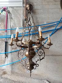 Lampadario Ottone Nuovo