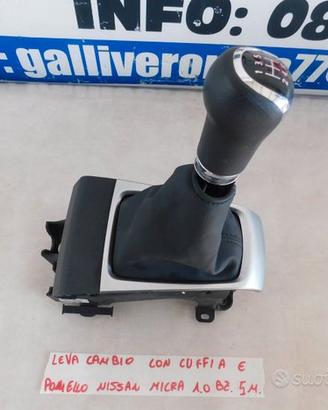 LEVA CAMBIO CON POMELLO E CUFFIA NISSAN Micra K14