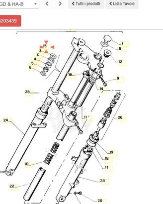 Piastra superiore forcella Aprlia RS50 AP8203439