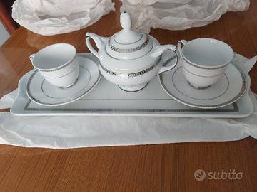 Set porcellana puro platino limoges strahl Té te