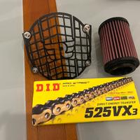 Griglia faro, filtro K&N , catena  himalayan 411