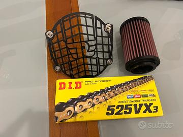 Griglia faro, filtro K&N , catena  himalayan 411