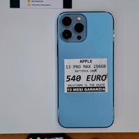 IPHONE 13 PRO MAX 256GB batteria 100%