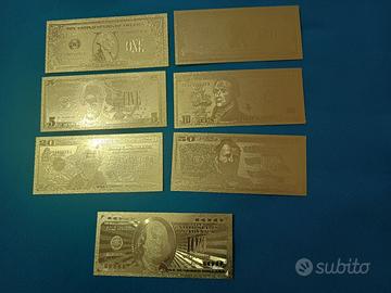 FINTE BANCONOTE LAMINATE ORO "$"A