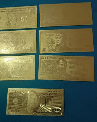 FINTE BANCONOTE LAMINATE ORO "$"A