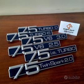 Badge Scritta Stemma  75 Twin Spark 2.0 V6 Turbo 