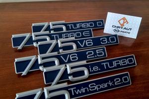 Badge Scritta Stemma  75 Twin Spark 2.0 V6 Turbo 