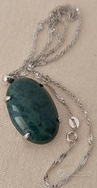 Collana in argento 925 e agata indiana naturale 