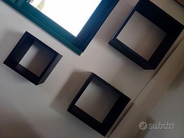 Set 3 cubi neri da arredamento