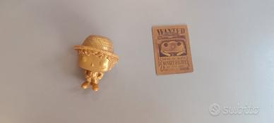Luffy gold, Kinder joy x One piece Funko pop+card