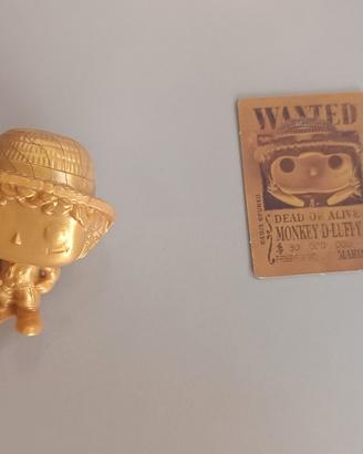 Luffy gold, Kinder joy x One piece Funko pop+card