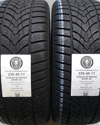 2 GOMME 235 45 17 DUNLOP A64920
