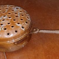 ANTICO SCALDINO SCALDA LETTO IN RAME DA "PRETE"