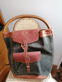 Zaino cuoio e camoscio