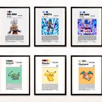 Poster con Cornice Fan-Art manga/anime/videogame