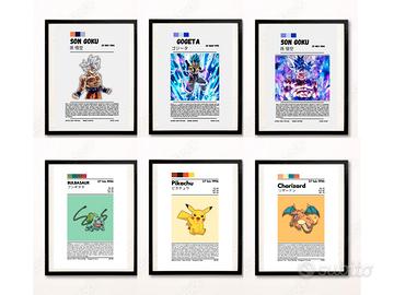 Poster con Cornice Fan-Art manga/anime/videogame