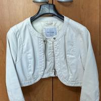 Giacca in pelle bianca corta