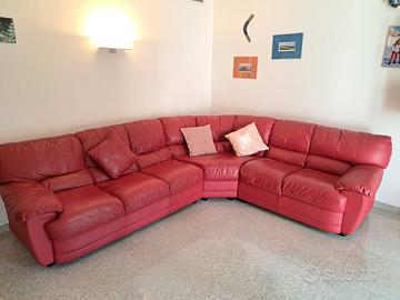 Divano in pelle vera 6 posti