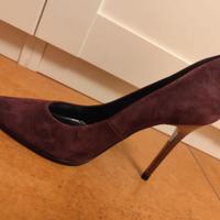Décolleté bordeaux camoscio