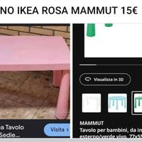 Tavolino Ikea Rosa Mammut