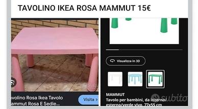 Tavolino Ikea Rosa Mammut