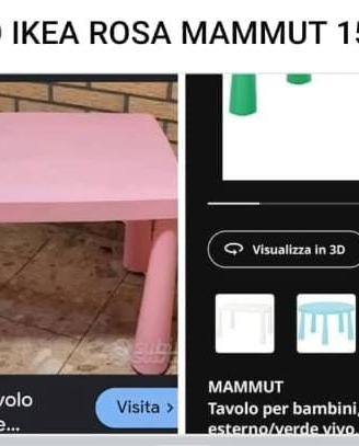 Tavolino Ikea Rosa Mammut