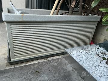 Fioriera rettangolare 1000 righe 40x100cm