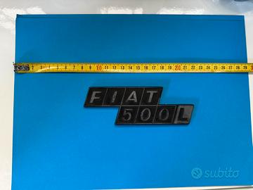 Scritta fiat 500 L epoca