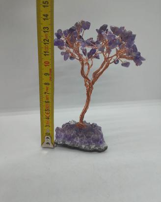 Albero della Vita Ametista Drusa Base Rame 14 cm