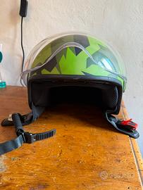 Casco jet con visiera