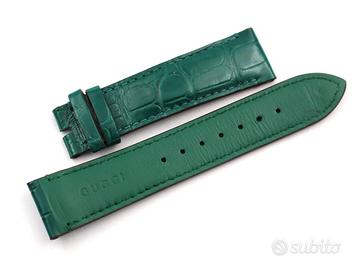 Gucci Cinturino Originale Alligatore Verde 20mm