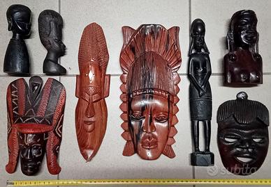 VECCHIE MASCHERE STATUE ARTE AFRICANA