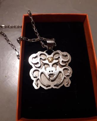 collana in acciaio versace 