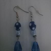 ORECCHINI PENDENTI BLU-AZZURRO