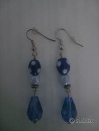 ORECCHINI PENDENTI BLU-AZZURRO