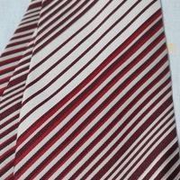 Cravatta vintage fantasia a righe rosso bordeaux