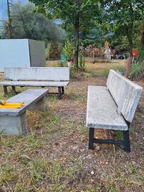 panchine in cemento 