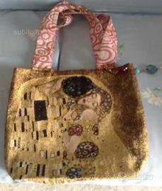 Borsa artigianale bacio di klimt pendente gioiello