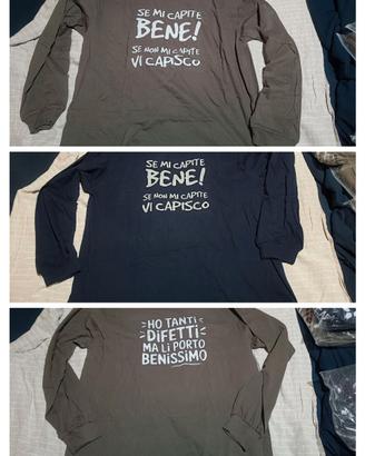 3 magliette maniche lunghe a 13€. CAD. Nuove XXL