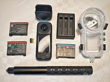 insta360 X3 + invisible dive case  + microsd128gb 