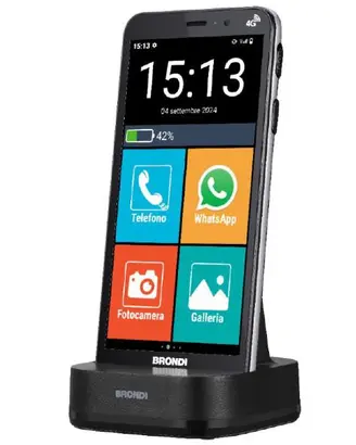 BRONDI AMICO VERO 4G+ NERO + FLIP COVER SMARTPHONE